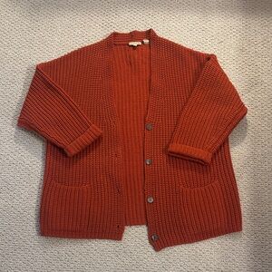 Ann Taylor vintage Rust Cardigan Sweater oversized medium